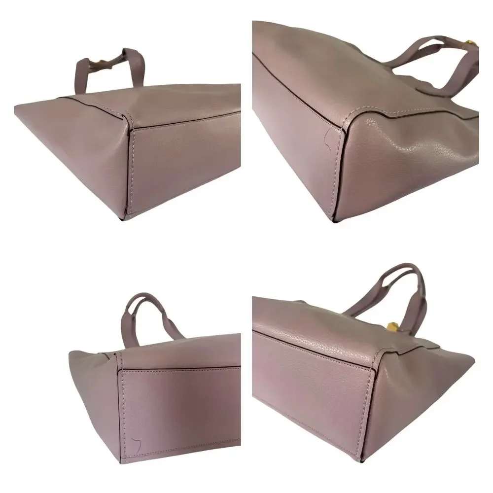 Coach Derby Tote Bag Pebbled Leather Handbag Soft Lilac Pink Purple Purse 58660 - Picture 13 of 15